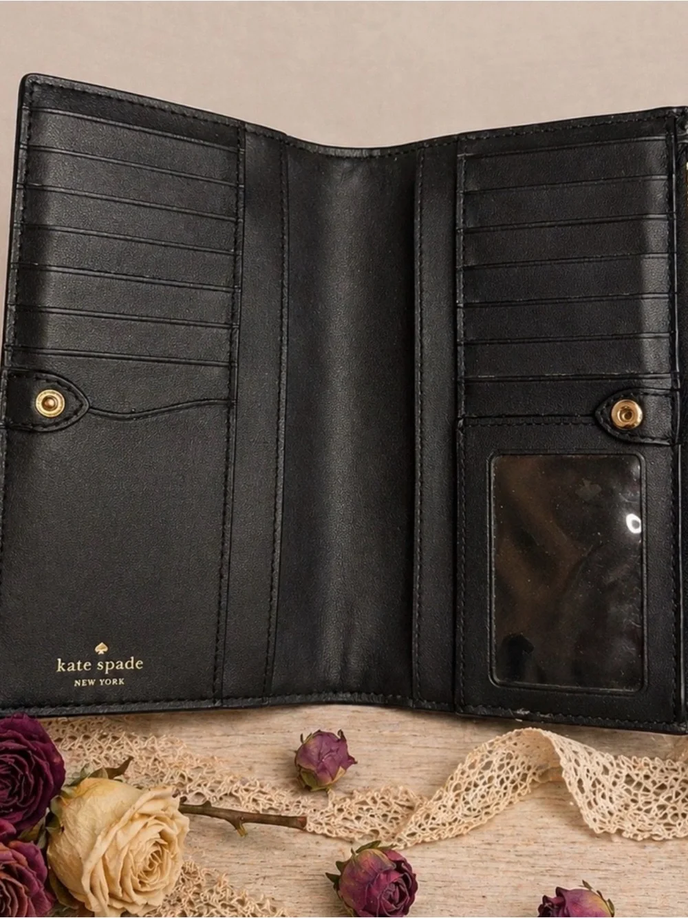 kate spade Black Pebbled Leather Wristlet - Picture 4 of 6